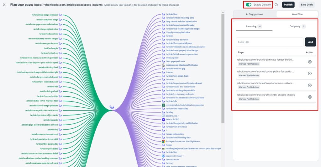 deletion links plan